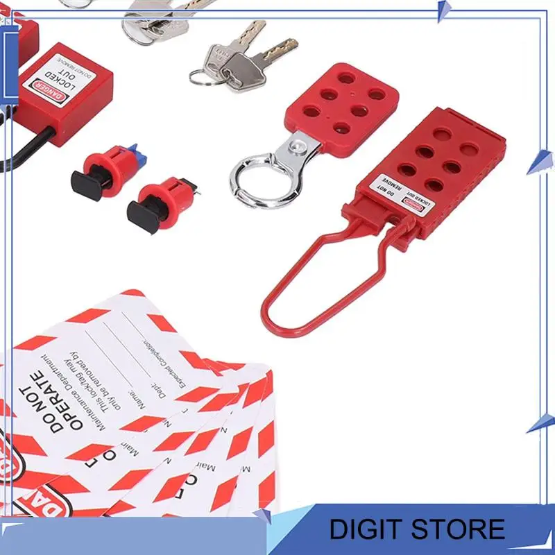 

DIGIT-Electrical Lockout Tagout Kit, Universal Clamp On Circuit Breaker Lockouts Loto-Safety Locks Hanging Tags Set