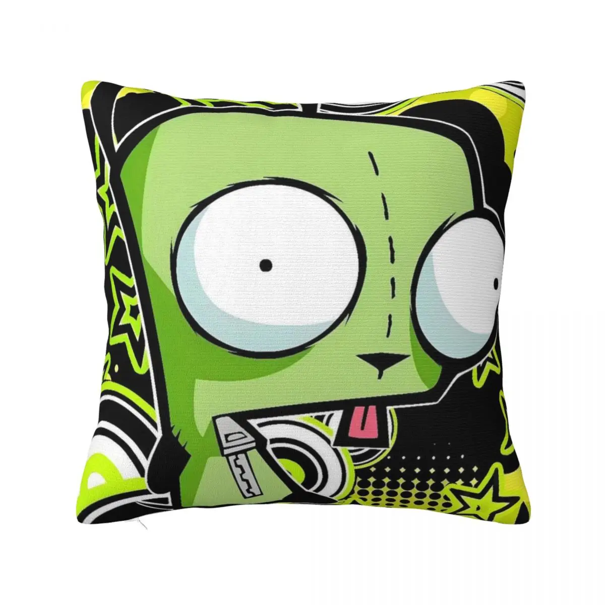 Pillow Cover Invaders Zims Alien Cartoon Graphic Cushion Cover Cute Funny Pillow Case For Chair Sofa Home Decoration Pillowcases