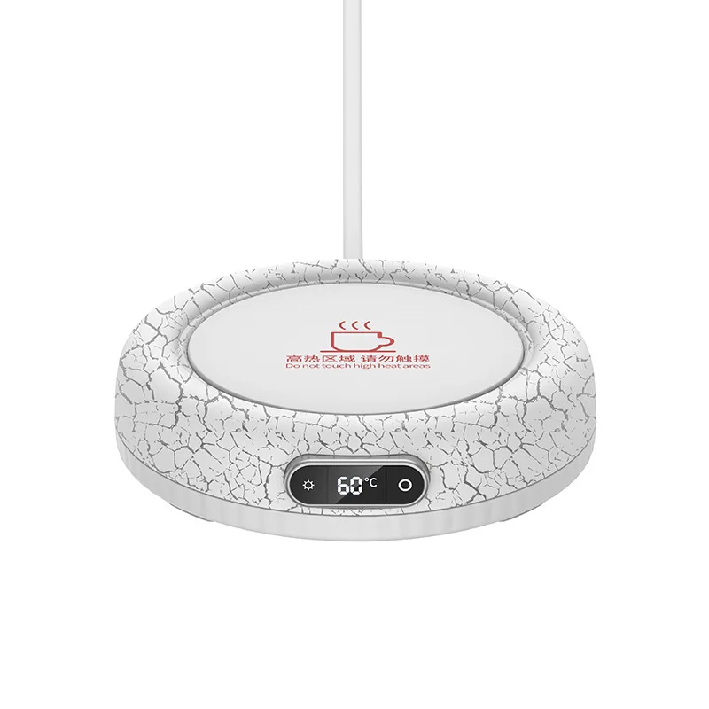 Heated Coaster Thermal pad with Colorful LED Lights Adjustable Temperature And Timer Function for Coffee & Milk Keeping Warm