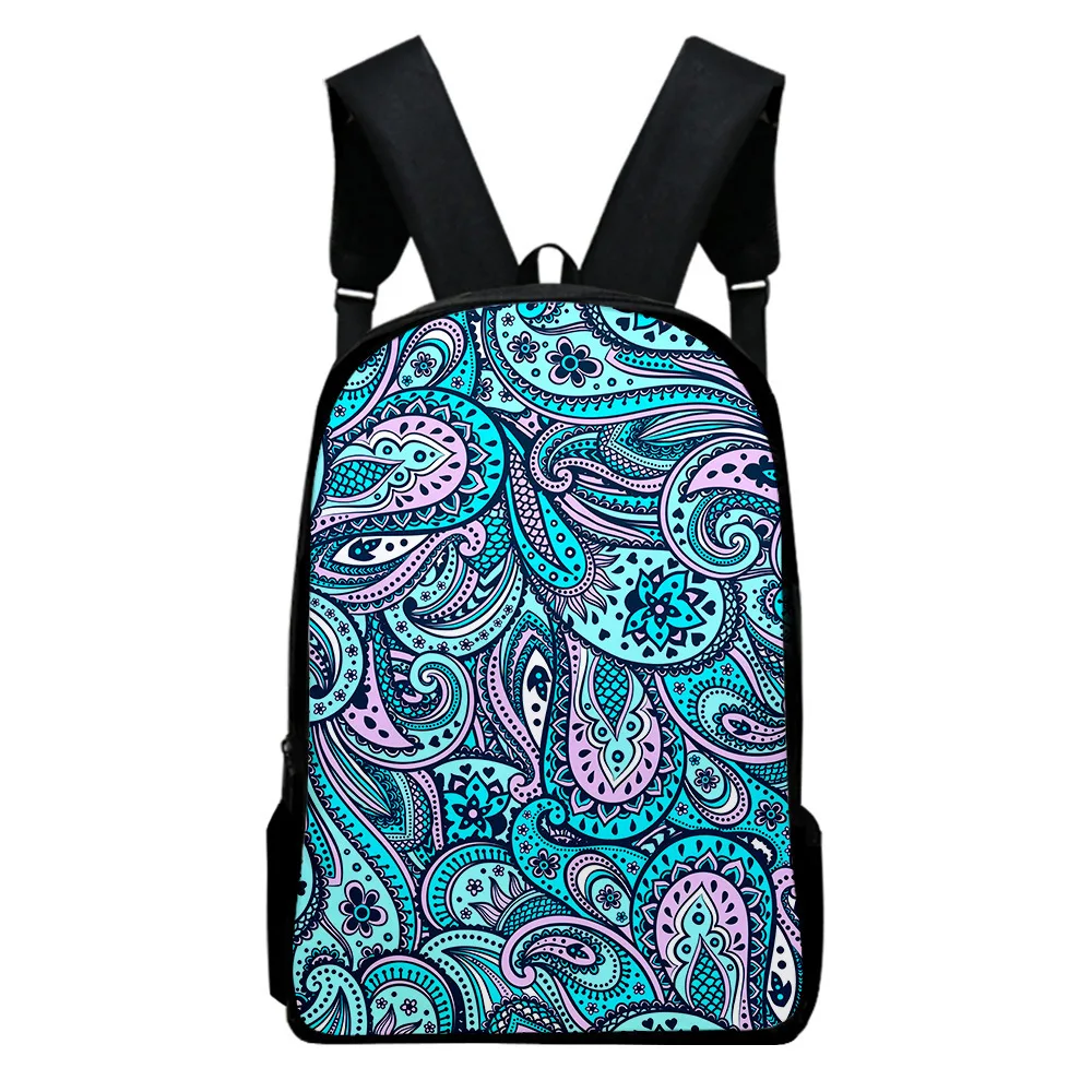 Classic Popular Paisley pattern Notebook Backpacks pupil School Bags 3D Print Oxford Waterproof Boys/Girls Laptop Backpacks