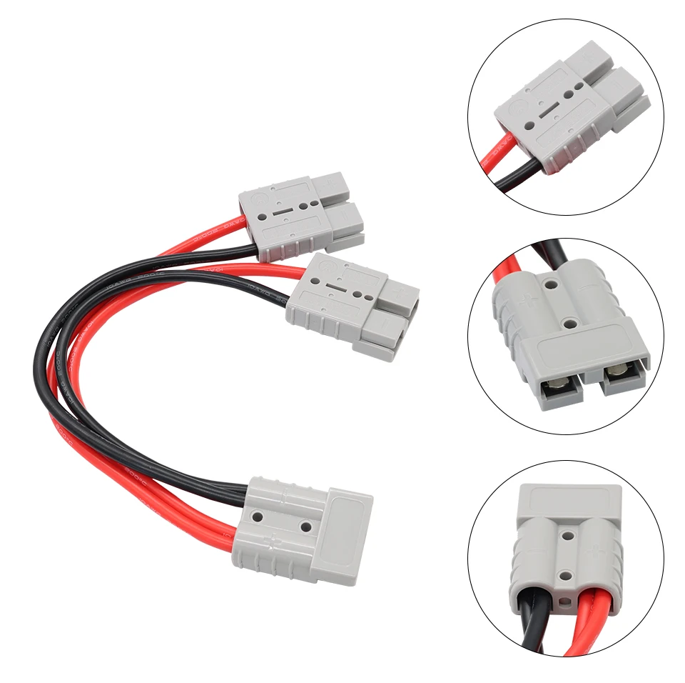 OMCH 50A 10awg/120A 8awg 1to2 Splitter 30cm Draht Stecker Hochstrom Solar Batterie Verlängerung Ladekabel – Detail 5