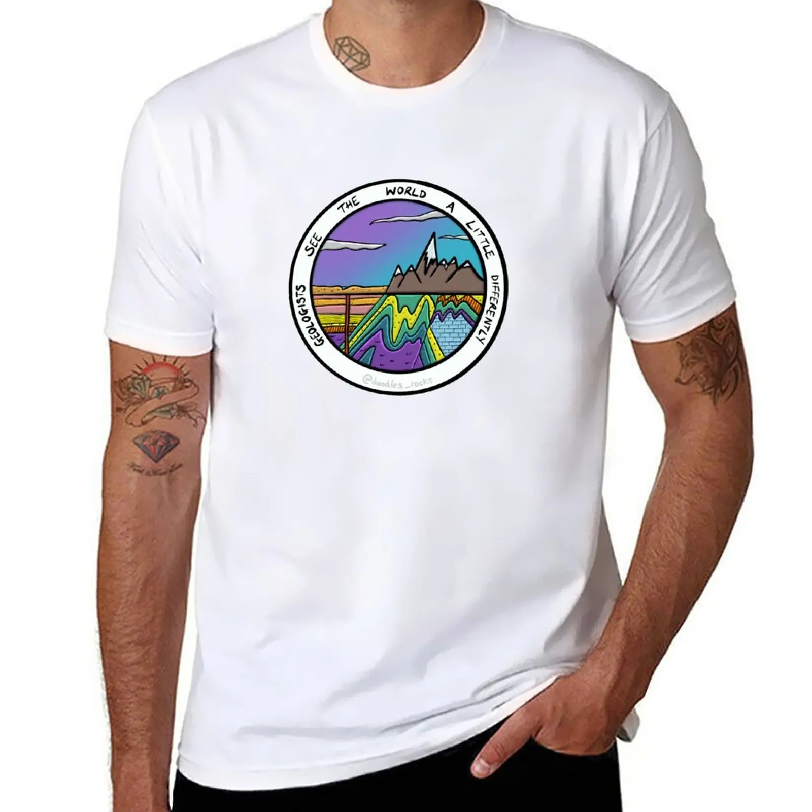 New A Geologist's Badge of Honour T-Shirt tops plus size tops sports fan t-shirts Short sleeve mens clothes