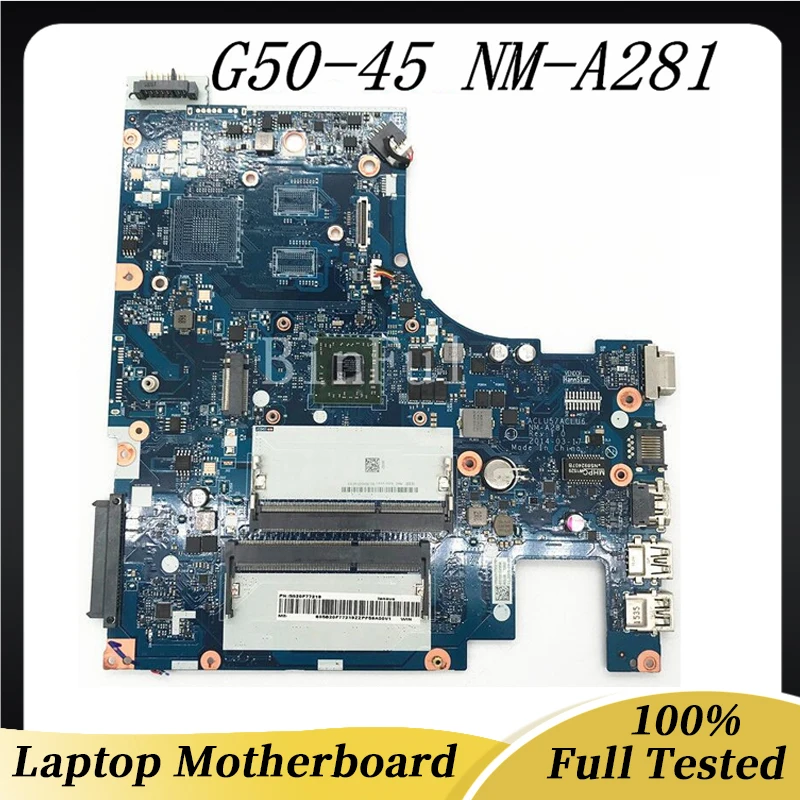 

ACLU5/ACLU6 NM-A281 High Quality Mainboard For Lenovo G50-45 Laptop Motherboard A6-6310 CP 5B20G38065 100% Full Working Well