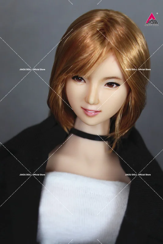 Customized 1/6 Asian Beauty Girl Obitsu Female Star Head Sculpt Head Model For 12