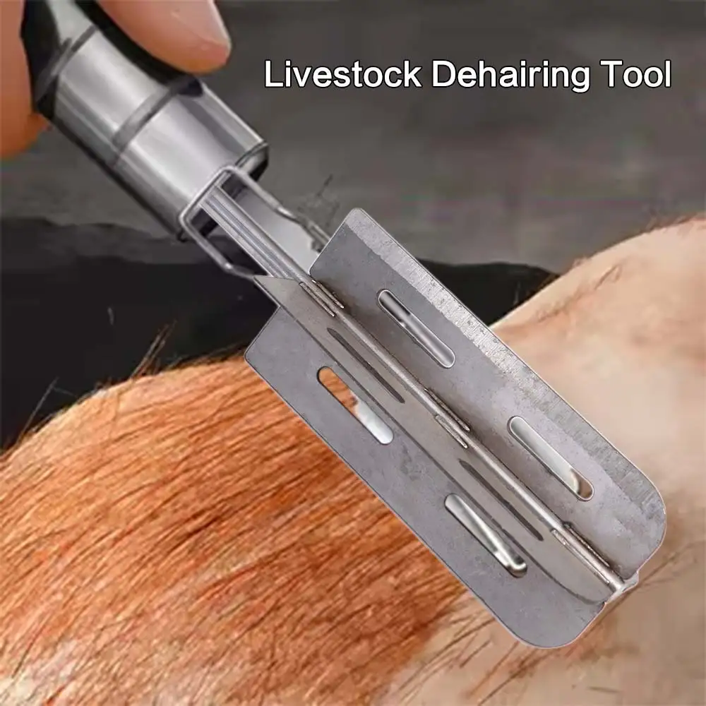 Wear-resistant Stainless Steel Hog Hair Scraper Portable Manual Hog Trimmer Easy Assembly Efficient Hog Hair Shaver Butcher