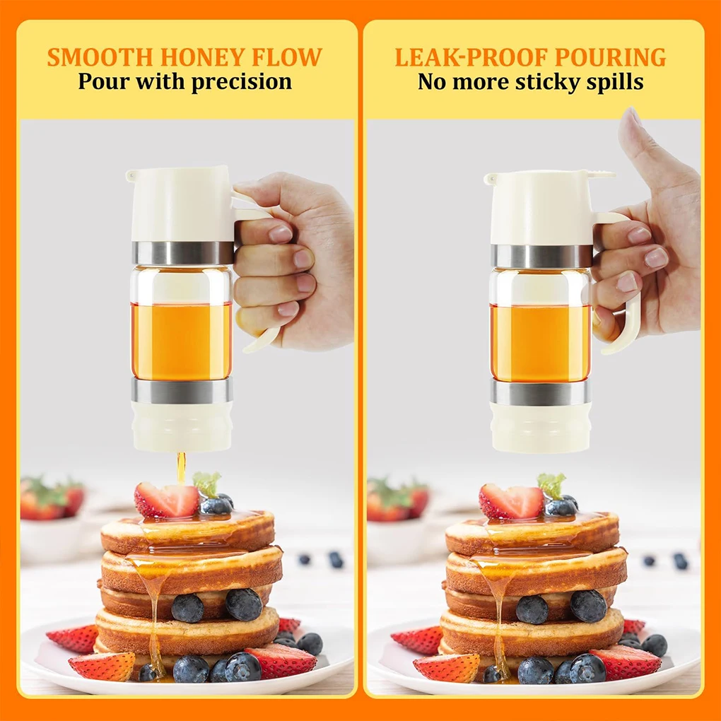 Convenient Honey Container With Preservation Lock For Freshness Honey Dispenser No Drip Honey Dish