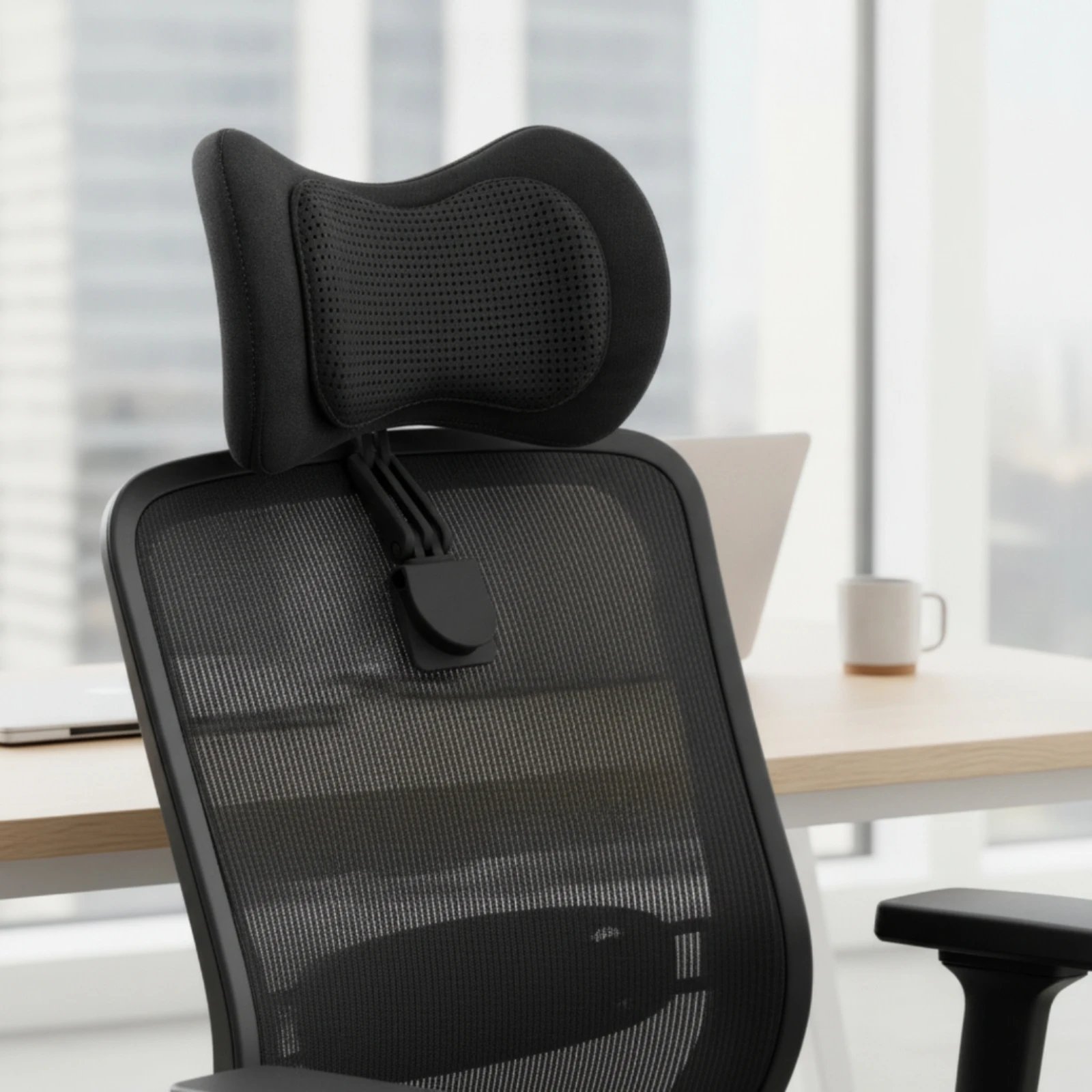 Office Chair Headrest Removable Chair Headrest Pillow Bone-Shaped Neck Cushion Universal Memory Foam for Gamers