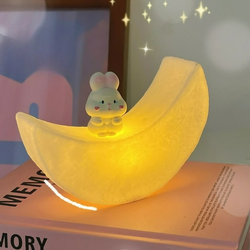 

INS-стиль Creative Moon LED Night Light, украшение в форме полумесяца, прикроватное окружающее освещение, изысканный подарок для друзей