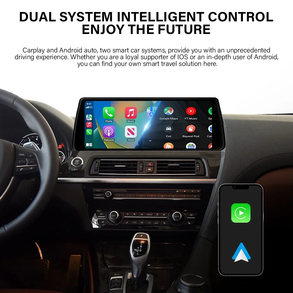 6 Series F06 12.3 Inch Android Touch Screen GPS Navigation WIFI Carplay Android Auto Audio Stereo Car Dvd Player