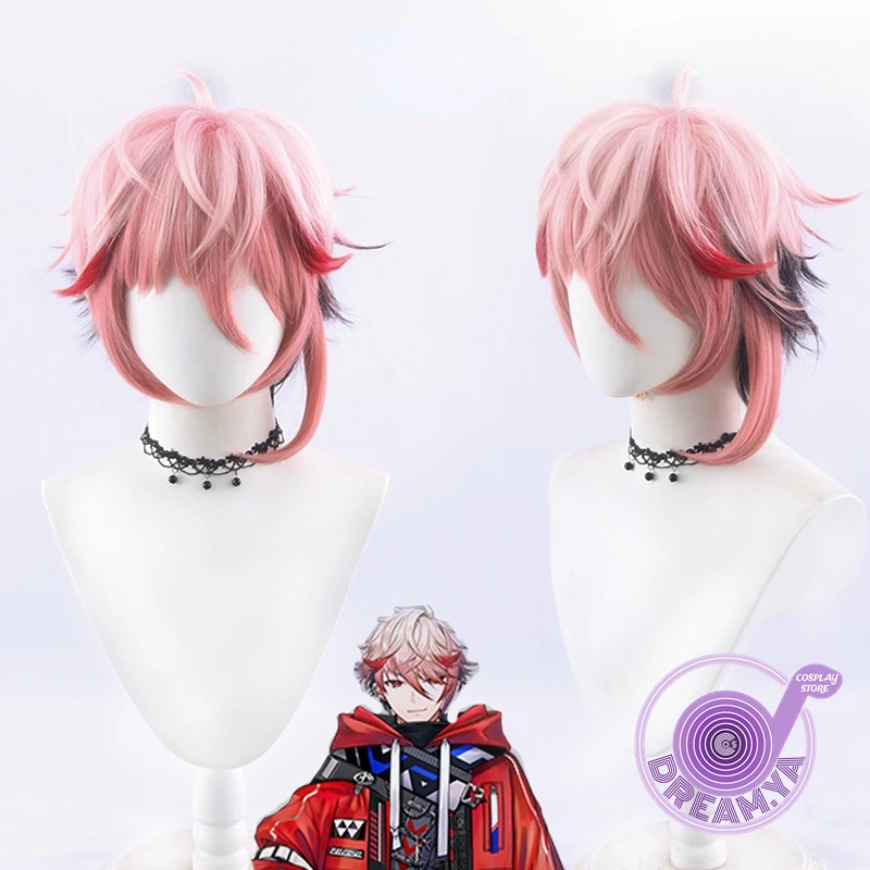 Seraph Dazzlegarden Cosplay Wig Nijisanji Vtuber Voltaction Pink Red Mixed Heat Resistant Synthetic Hair Halloween Role Play