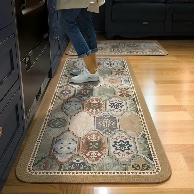 Kitchen Door Mat Oil Resistant Dirt Resistant Diatomite Earth Bathroom Absorbent Anti Slip Mat Shower Room Toilet Entrance Mat