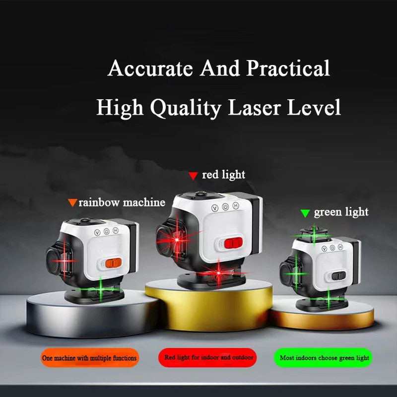 12 Lines High Precision Powerful Red Laser Level Self Leveling 360° Horizontal Vertical Super Red Laser Level Construction Tool