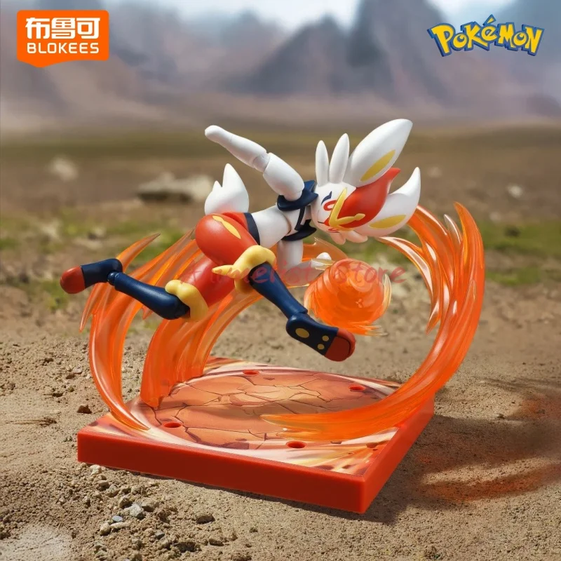 original-blokees-pokemon-cinderace-figure-snorlax-lucario-assemble-figurine-scyther-model-decor-anime-collectable-toys-gift