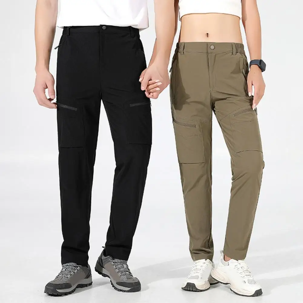 Outdoor Lange Broek Waterdichte Unisex Klimbroek Met Sneldrogende Technologie Multi Zakken Elastische Taille Voor Reizigers