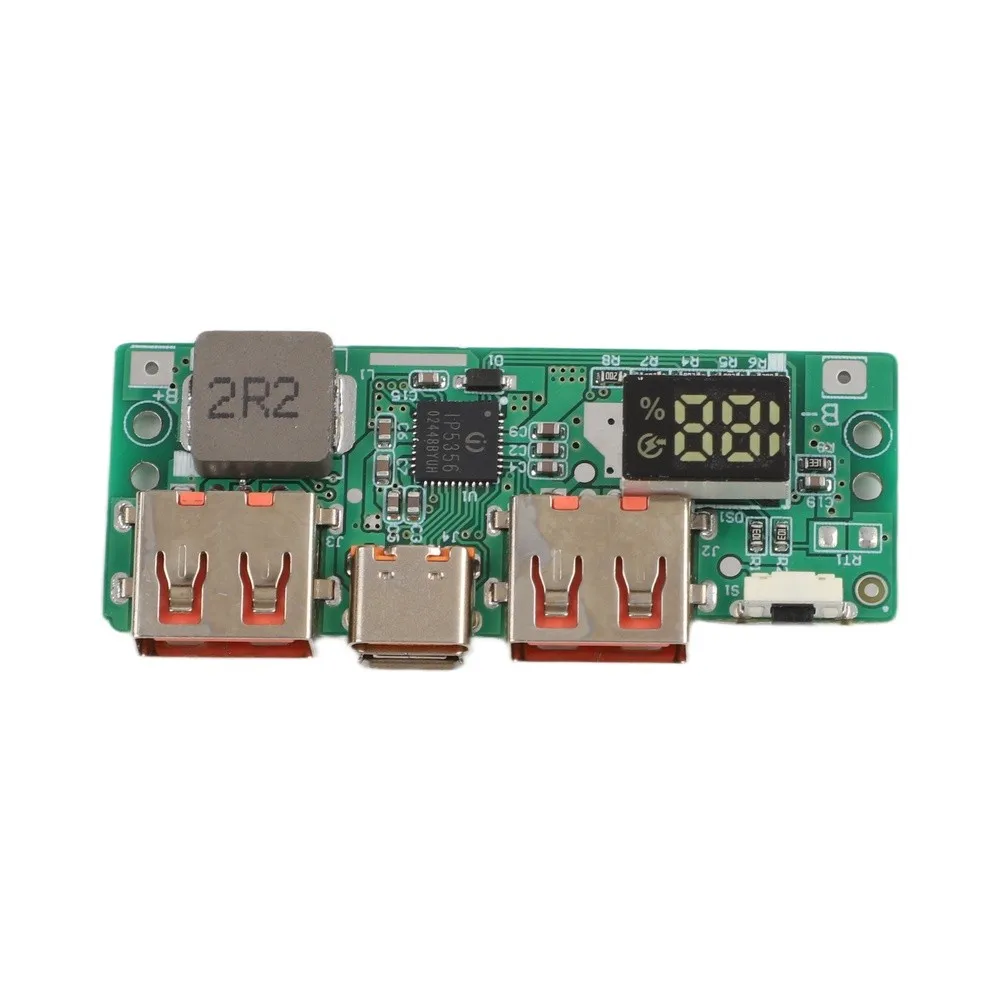 5V 3A Boost Power Module with Digital LCD Screen for Battery Pack Assembly and Portable Power System Development