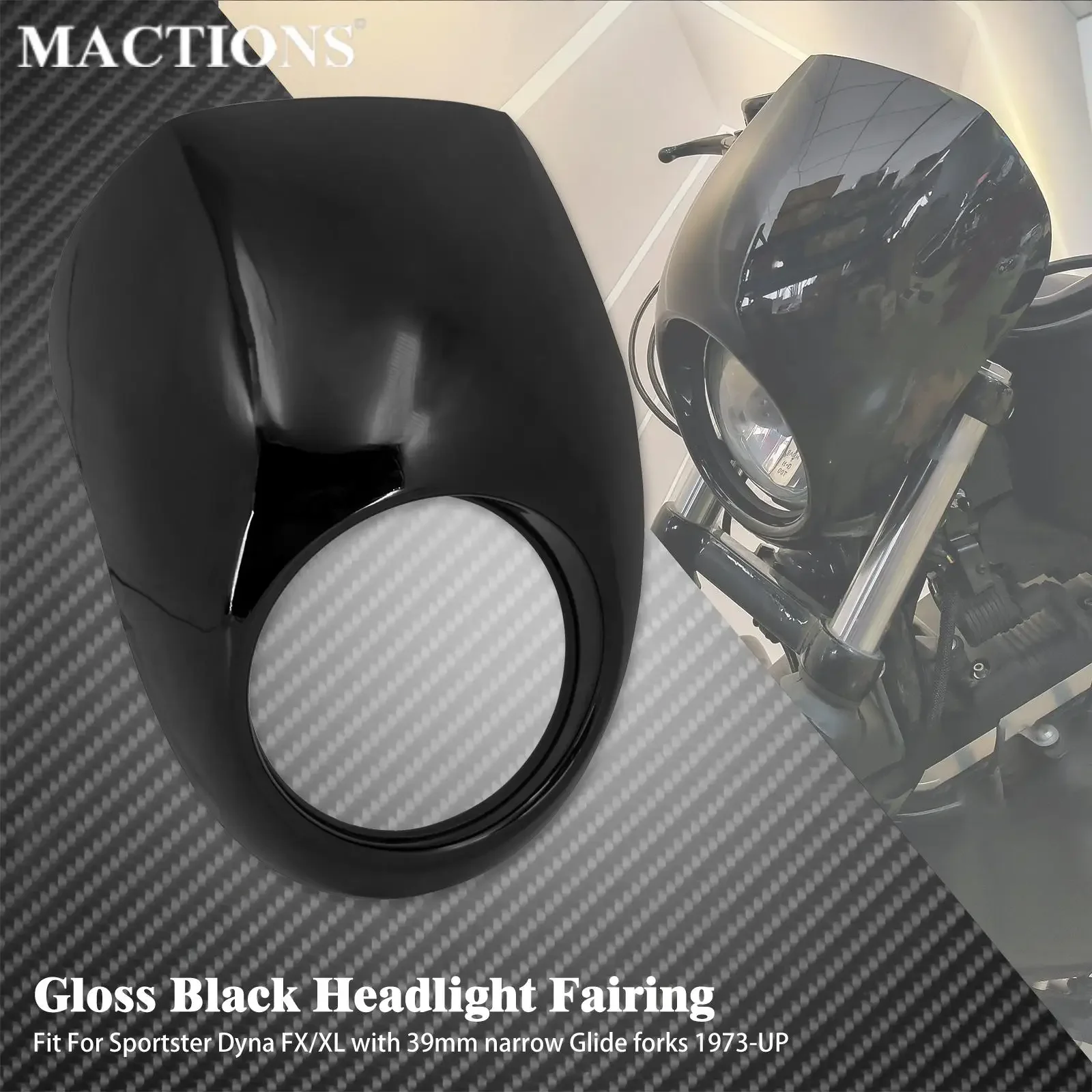 Motorcycle Headlight Mask Fairing 5.75