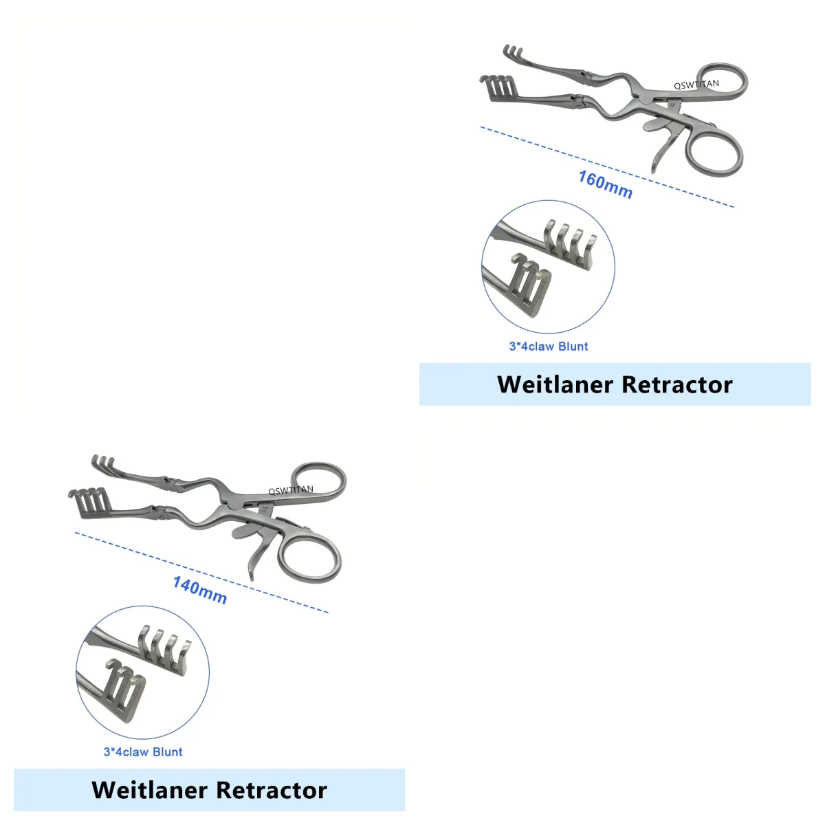 140mm 160mm Orthopedic Self-Retaining Retractor Adjustable Retractor Veterinary Orthopedics Surgery Instrument