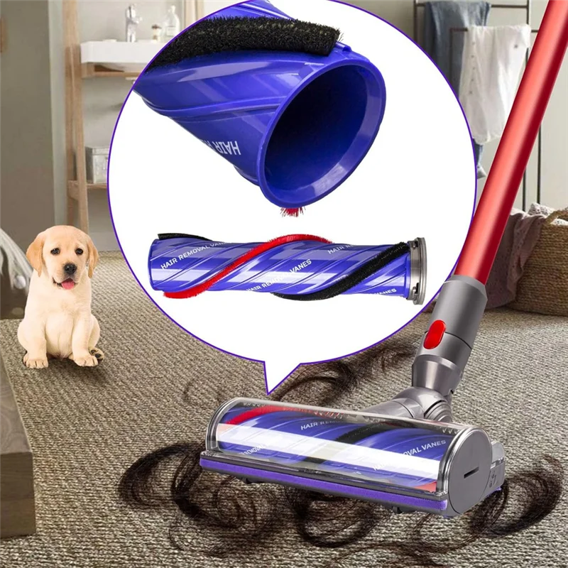 أسطوانة فرشاة BAAN لـ Dyson V7 V8 V10 V11 V15 مرفقات رأس المكنسة الكهربائية اللاسلكية ذات المحرك المباشر، مع جزء علوي بديل من الصوف