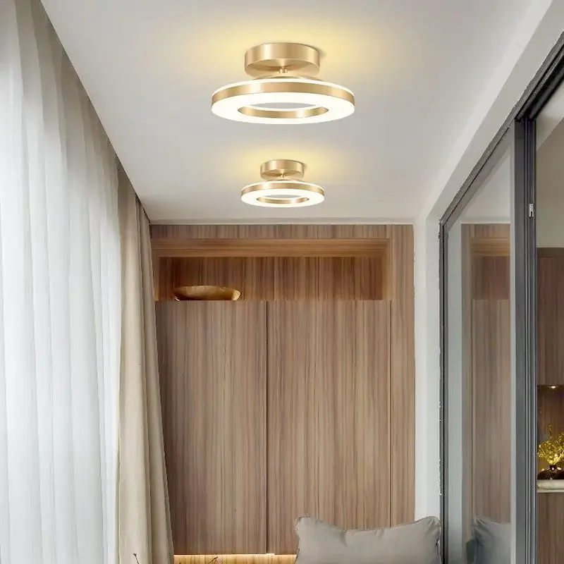 

Modern minimalist circular bedroom ceiling light creative entrance foyer balcony dressing room light