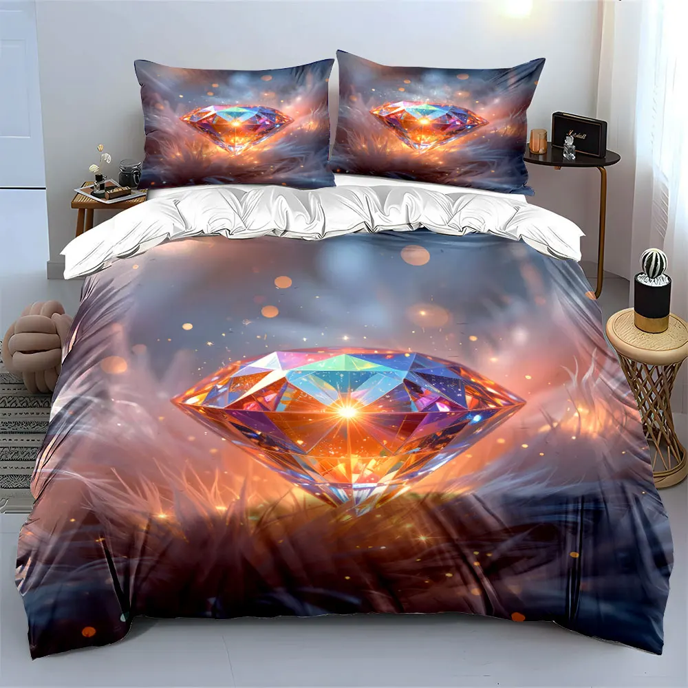 Luxury Crystal Set Decoration Ideas Multiple sizes kid's and adults' bedroom Exquisite 3PC bedding set, gift
