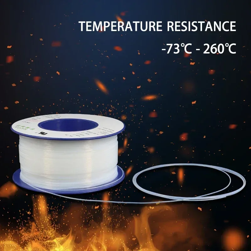 1 ~ 100m Translucent PTFE Tube 30L ~ 0L F46 Insulated Capillary Heat Protector Temperature Corrosion Resistant Pipe 2.5KV 150V