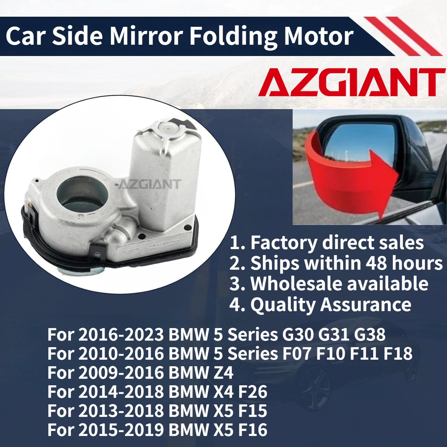 

For 2010-2016 BMW 5 Series F07 F10 F11 F18 Car rearview mirror electric folding motor module Brand New Auto Accessories OEM