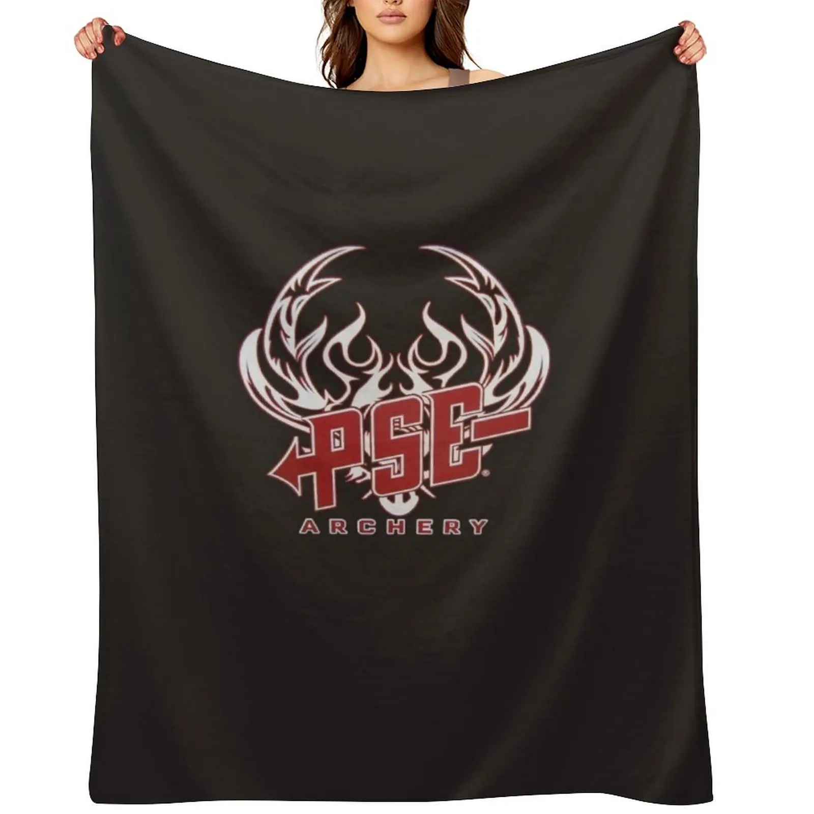 

PSE Archery Red White Custom Logo Arrow Classic T-Shirt Throw Blanket Polar Designers Travel Softest Blankets