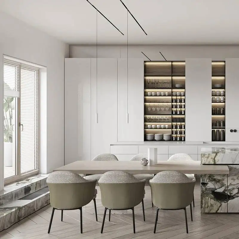 Modern Metal Dining Chairs Luxury Trendy Nordic with Armrest Dining Chairs European Vintage Chaises Salle Manger Home Furniture