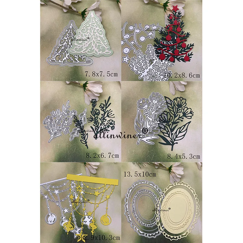 Boże narodzenie liście drzewa dzwony metalu wykrojniki szablony Die Cut dla DIY Scrapbooking papierowa karta albumu tłoczenie