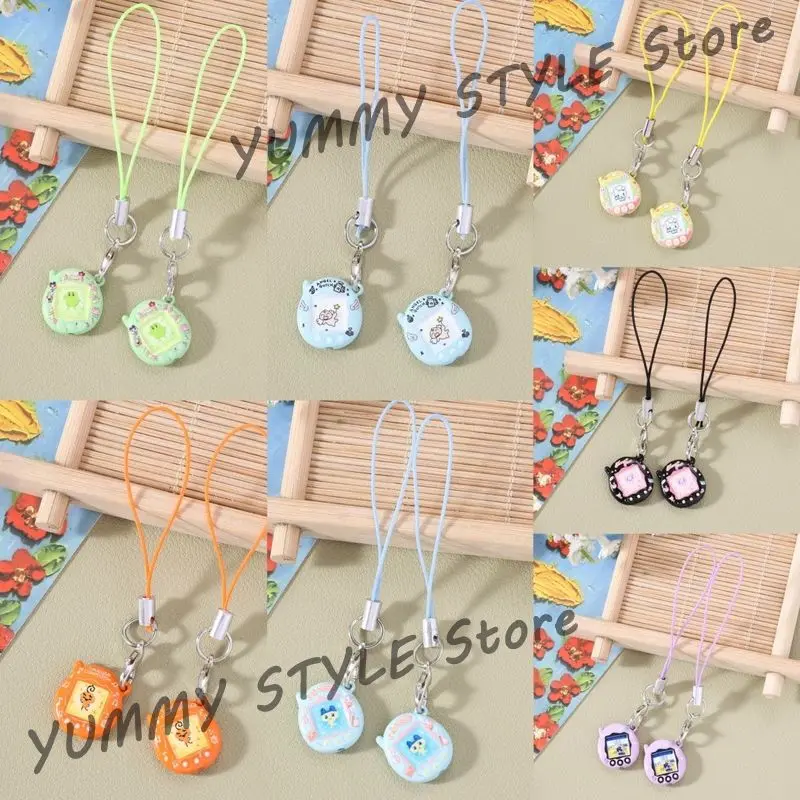 Miniature Simulated Tamagotchi Model Pendant Kawaii Mini Alloy Keychain Charm For Phone Mini Scale Doll Diy Decoration