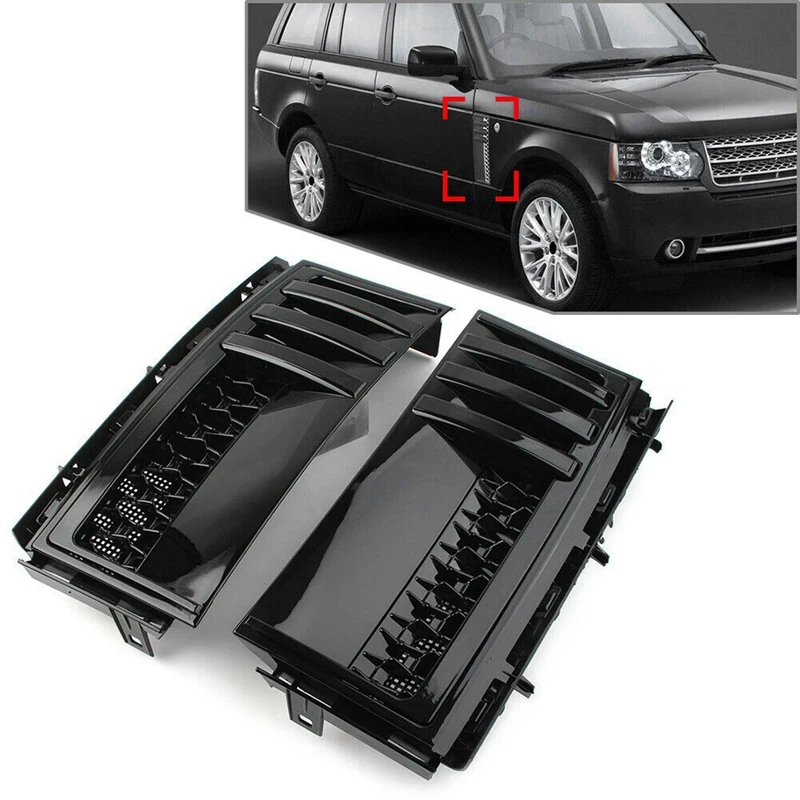 

Black Car Fender Mesh Side Vent Grille Trim for Land Rover Range Rover L322 2003-2012