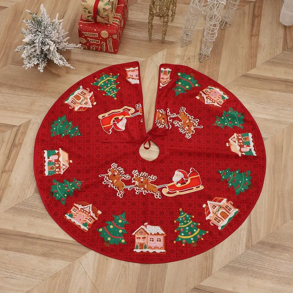

Creative Christmas Tree Skirt 90cm Soft Christmas Base Cover Reusable Round Xmas Tree Skirt Christmas Tree Decoration