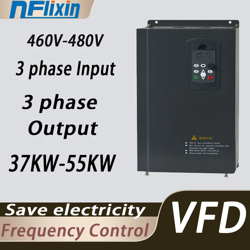 Economical VFD Variable Frequency Drive Converter Inverter 460V-480V 5.5/7.5/11/15/18.5/22/30/37/45/55KW Motor Speed Controller