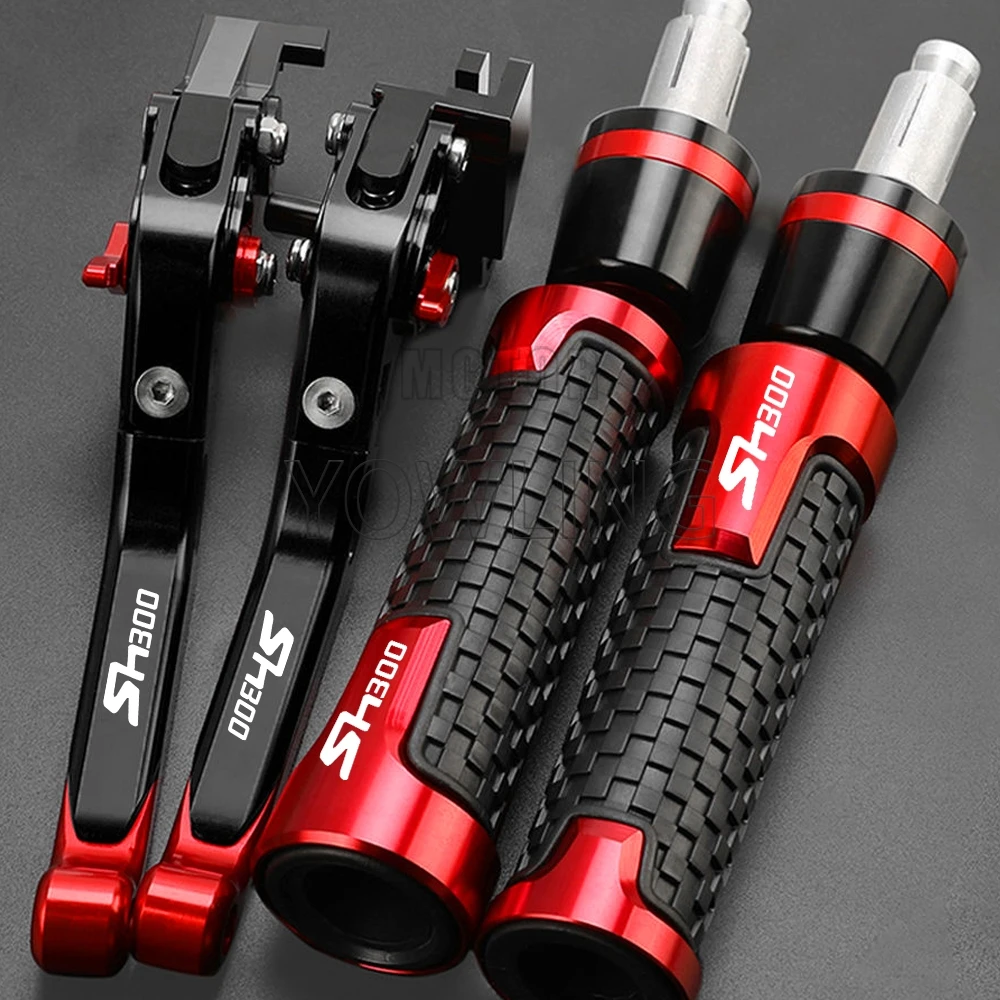 

For HONDA SH300 SH300i SH 300i 125i 300 2006 ~2023 2024 2025 Motorcycle Folding Adjustable Brake Clutch Levers & Handlebar grips