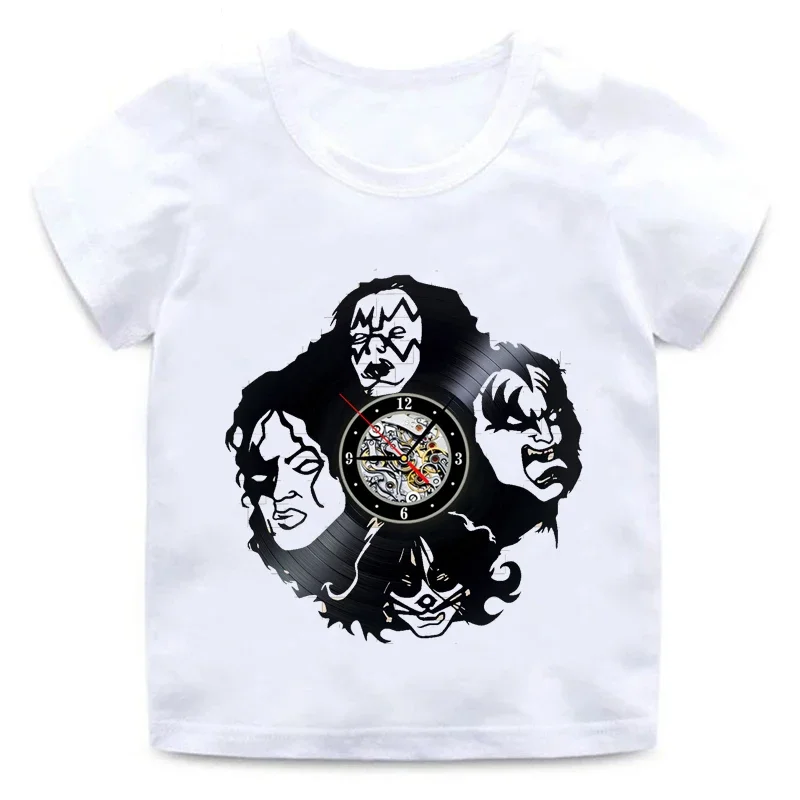 Girl Boy Blouse New Stormtrooper Fans Kiss Rock Band Print Round Neck Cotton TShirt Children Summer Short Sleeve Kid T-shirt Top