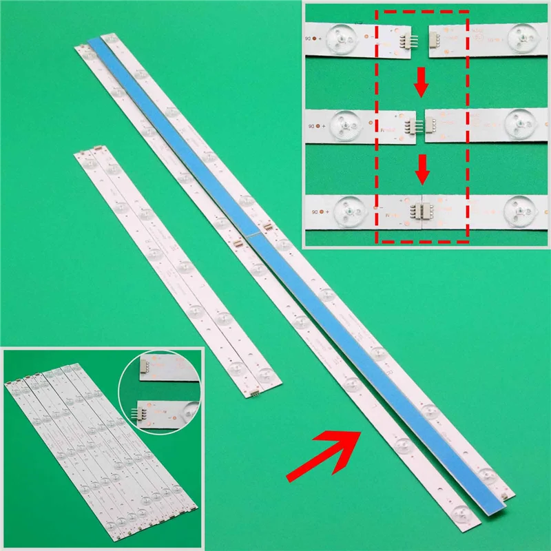 Kits TV's Illumination Bars AHKK43D10RHKK43D10L-ZC14F-03 Backlight Strip For Polaroid Array Bands 303AK430031  303AK430032 Tapes