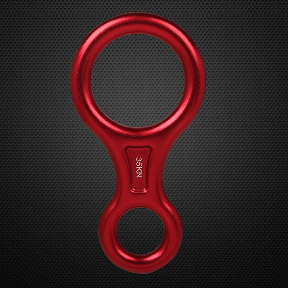 2個入り 35Kn フィギュア8型ディセンダーリング ヘビーデューティー クライミング ラペルデバイス 安全なロープ下降用 デュアルホール付き プロ仕様