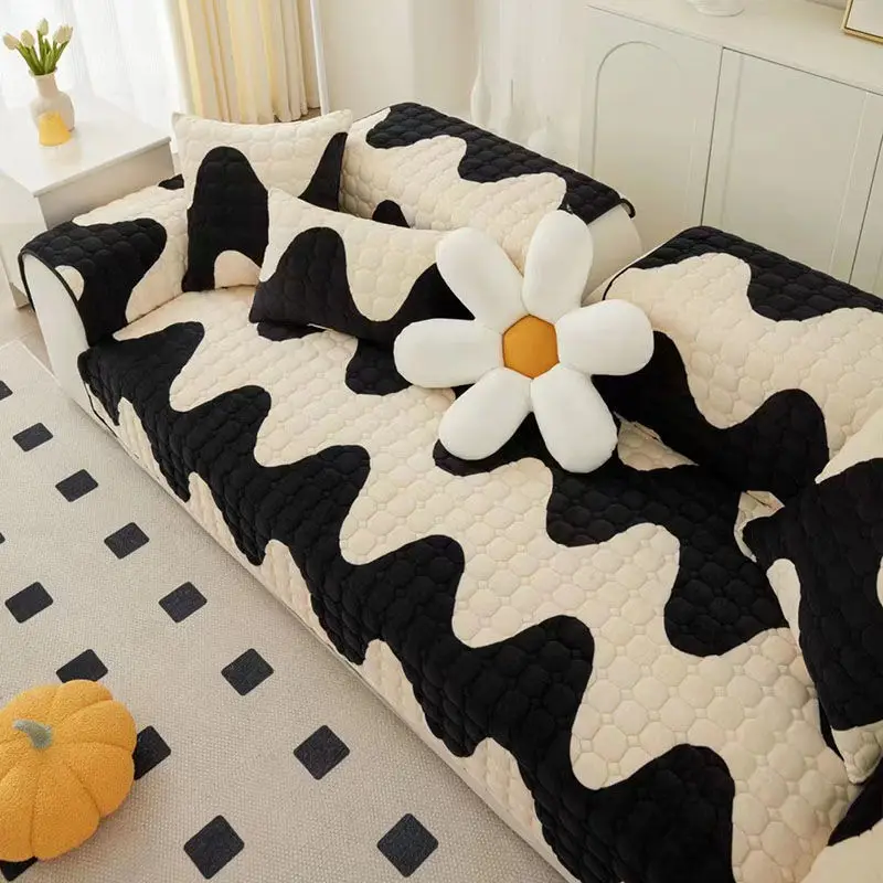 

Winter Milk Plush Sofa Cushion Non Slip Plush Cushion Nordic Ins Style Thickened Sofa Cover