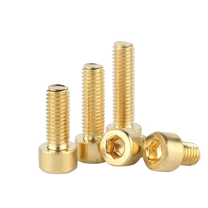 M2 M2.5 M3 M4 M5 M6 M8 M10 Pure Brass Hex Allen Socket Cap Head Screws Bolts