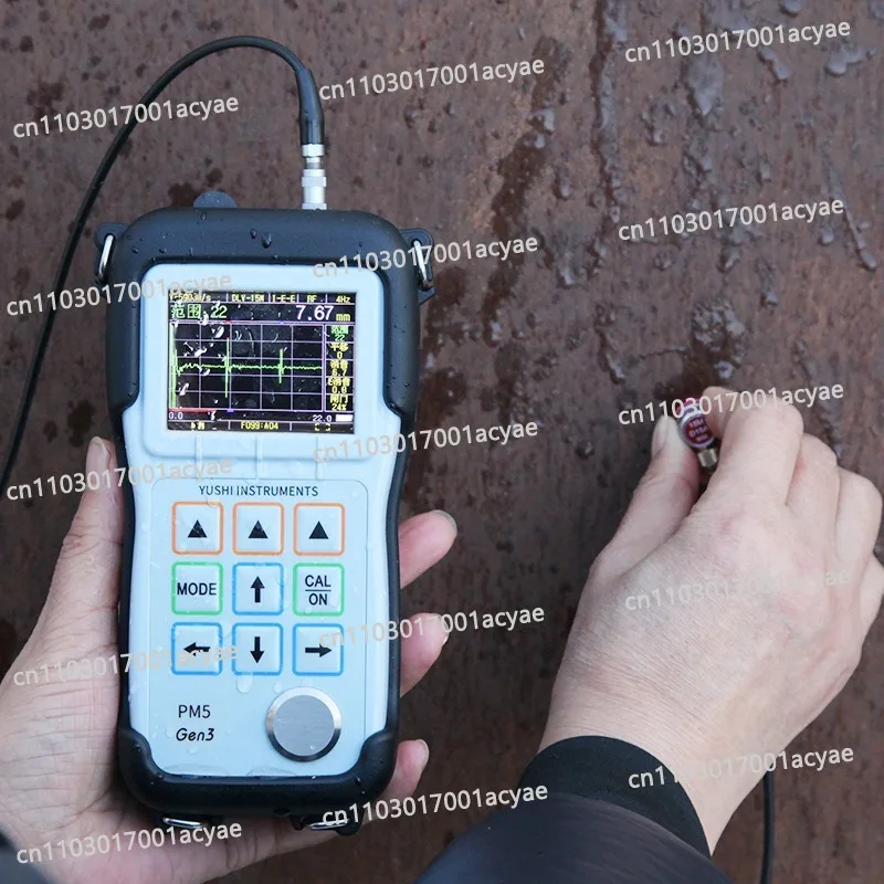 Ultrasonic thickness gauge, measure the thickness of plastic king material, plastic pipe wall thickness PM5 Gen3