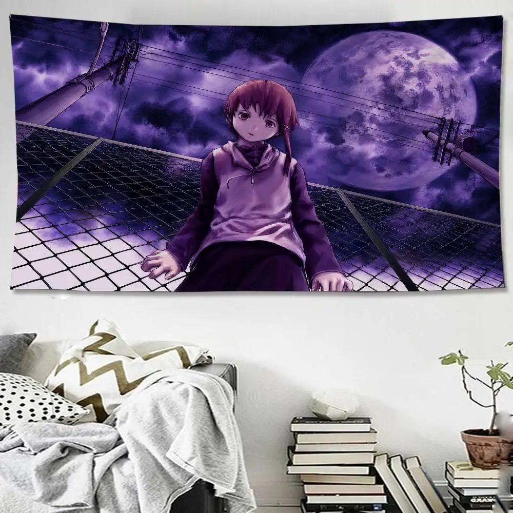 E-Experiments L-Lain Anime Tapestry Wall Hanging Cheap Hippie Wall Hanging Bohemian Wall Tapestries Mandala Wall Hanging Sheets