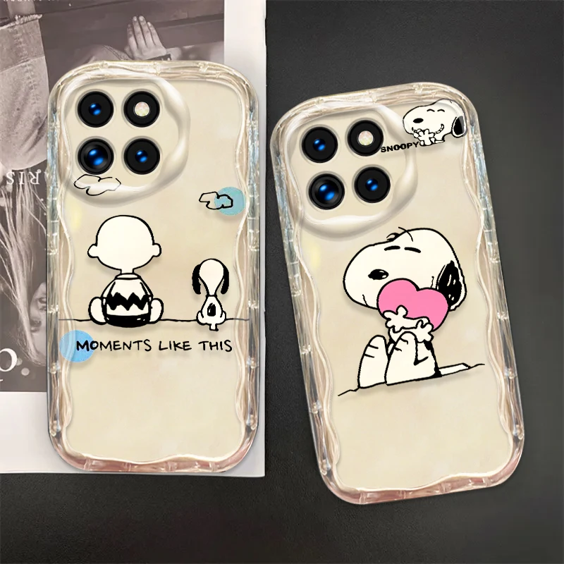 

Snoopy Lively Cool For Xiaomi Mi 14 12 12T 11 Lite Poco M6 X6 X5 X4 X3 Pro GT NFC 5G Wave Oil Funda Phone Case