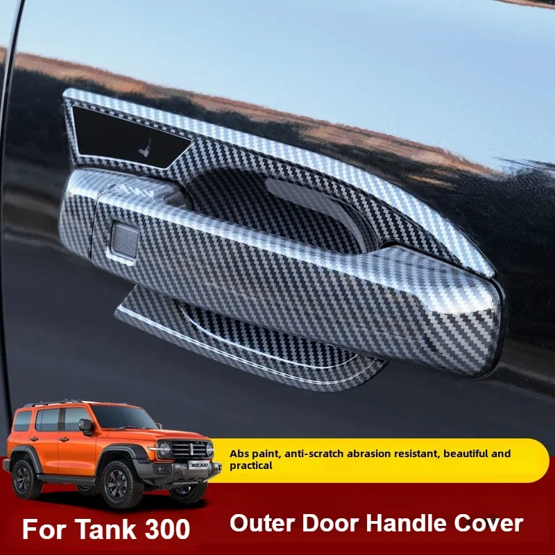 

Car Outer Door Handle Trim Cover ABS Anti-Scratch Exterior Door Bowl Protective Sticker for Great Wall Tank 300 2022 2023