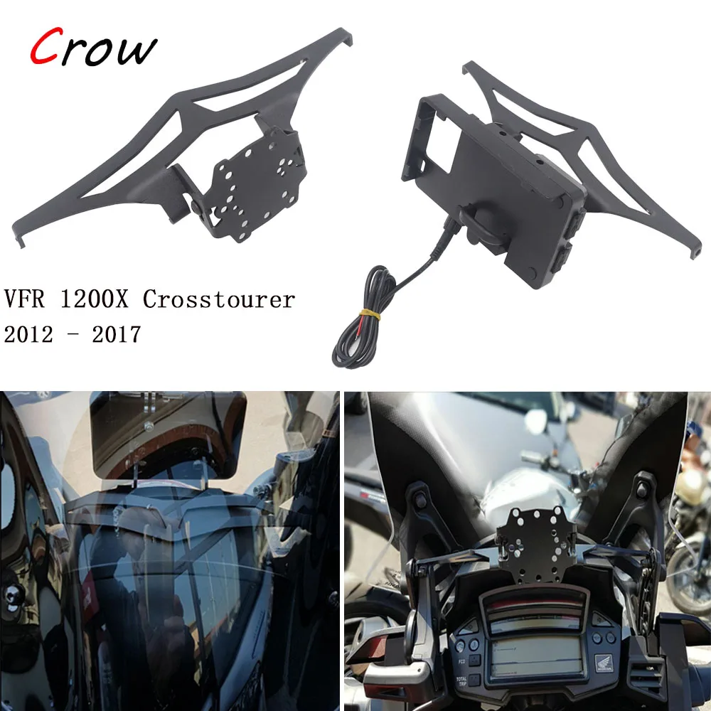 

Подходит для VFR1200X VFR 1200X 2012-2015 1200 CROSSTOURER 2012-2015, подставка для телефона, фотомагнитный Кронштейн для gps