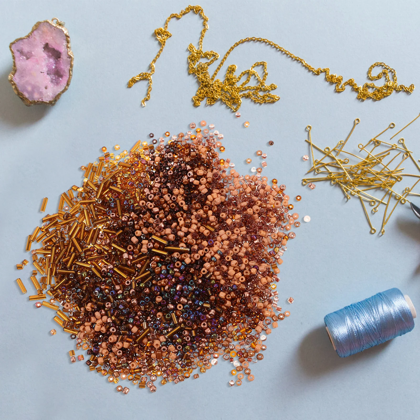 

1Set Assorted Glass Tube Beads 2mm Multicolor for DIY Jewelry Making Bracelets Necklaces Craft Supplies Handmade Glass Beads