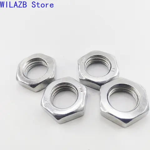 M6 M8 M10 M12 M14 M16 GB6173 Zinc Plated Black Fine Pitch Thread Steel Flat Hex Hexagon Thin Nut Jam Nuts Bolts and Nuts DIN439