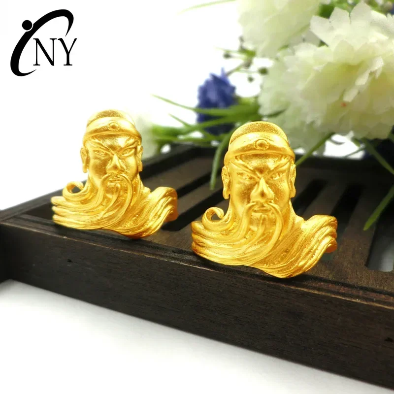 

9999 Real Gold 24K Pure Gold Real Thickened Men's Open Ring Jewelry