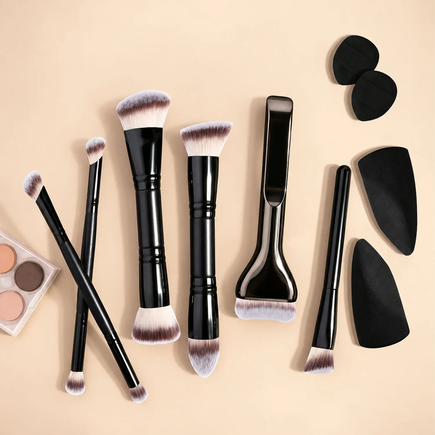 Makeup Brush Set, Foundation, Blush, Contour, Highlighter, Concealer & Blending Brushes, Travel Gift for Women & Girls.