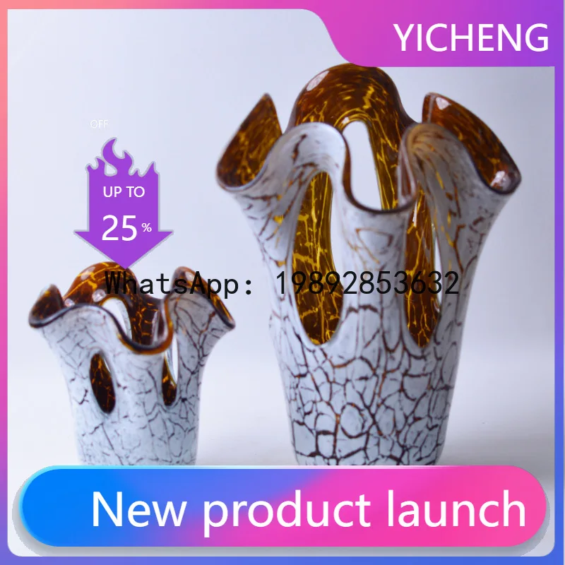 

PYJ modern high-end glazed glass vase ornament flower utensils restaurant B & B desktop decorative utensils