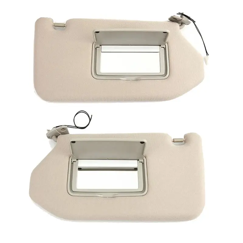 

ABHY-1Pair Sunshade W/ Mirror Light 96400-9PB0A 96400-9PB0B For Pathfinder Infiniti QX60 JX35 13-19 Beige